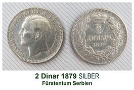 2 Dinar 1879 Silber
