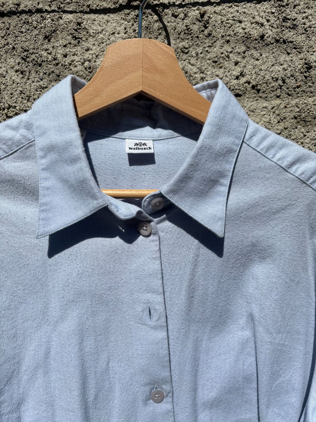 Walbusch Camicie: WALBUSCH Flanell Herrenhemd Gr. 48 hellblau – Usato da Wittnau venduto da cel_j8w9 1