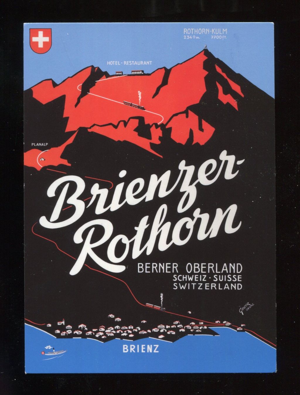 Cartoline postali: Brienzer-Rothorn, Künstlerkarte – Usato da Aarau venduto da Elmaar41