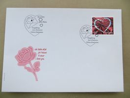 Brief FDC Sondermarke (Herz/Liebe) 2017