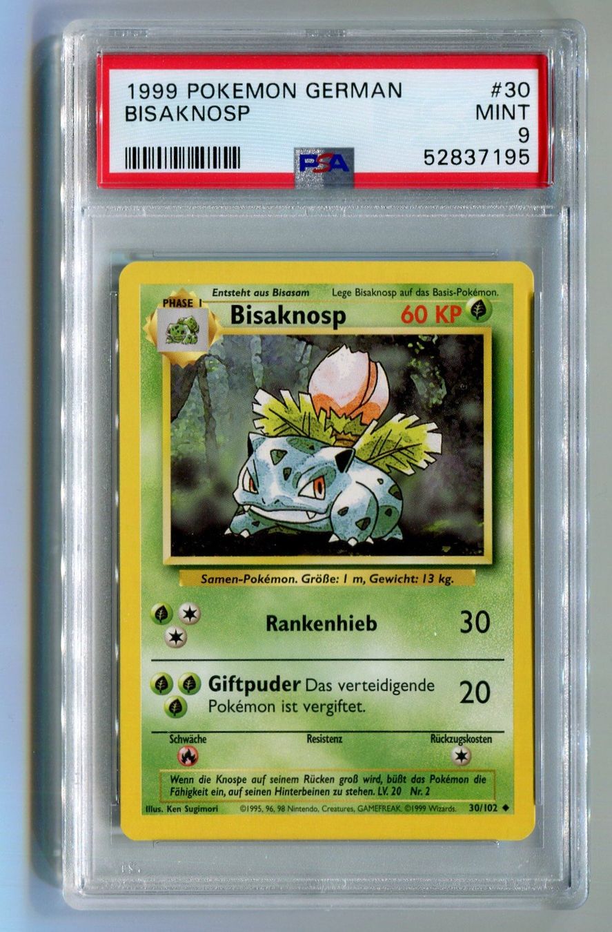 Pokémon Sammelbilder & Trading cards: PSA 9 Bisaknosp 30/102 Basis Set Deutsch – Neu (gemäss Beschreibung) aus Dornach von Deco89