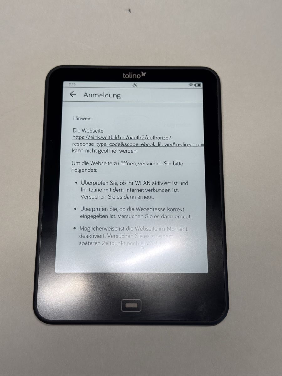 Tolino Tablettes PC: Tolino Vision 2 E-Reader (mit Ladekabel) – D'occasion à Rümlang par vla_9g7d 2