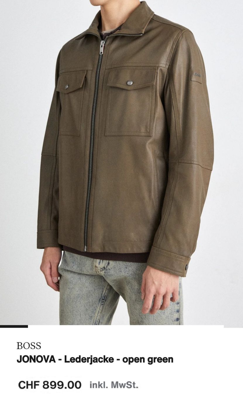 Giacche: Herren BOSS Lederjacke Gr. M, Übergangsjacke – Nuovo e nell'imballaggio originale da Amriswil venduto da newschweiz 1