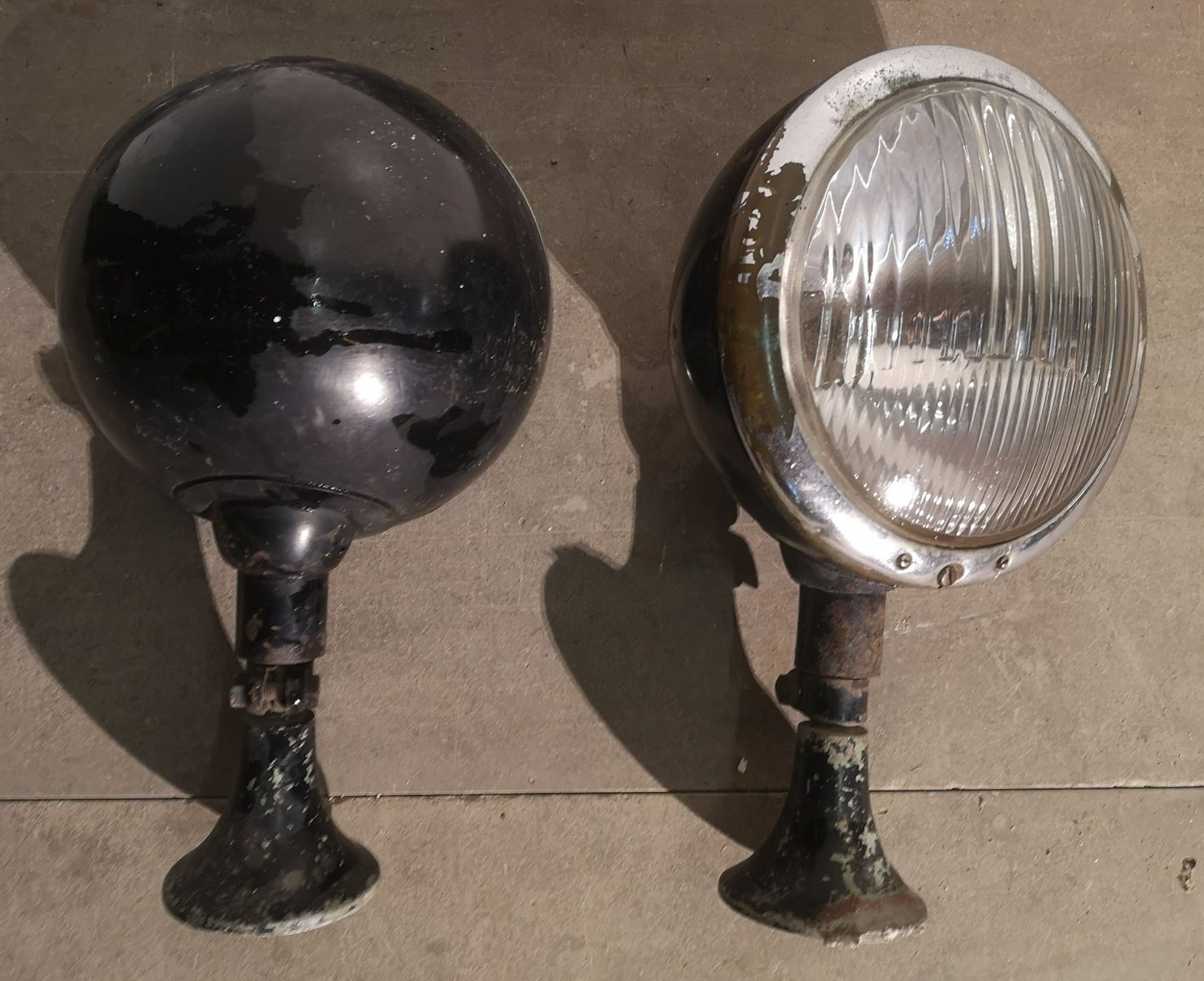 Fari: 2 Oldtimer Zusatzscheinwerfer schwarz verchromt, ideal .... – Usato da Solothurn venduto da Sis_email 4