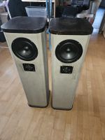 Lautsprecher Paar Beton Gehäuse restaurierungsbedürftig