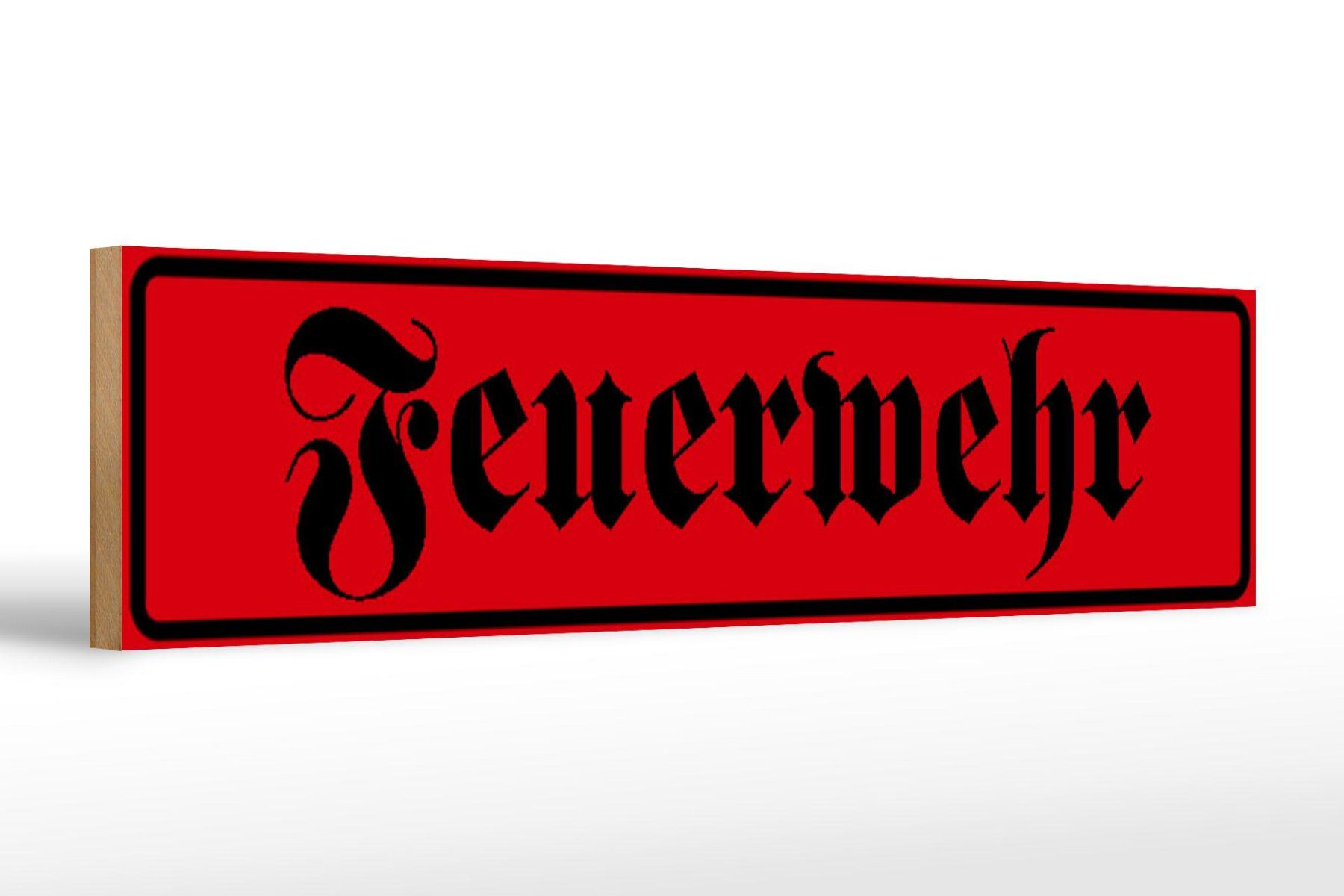 Schilder: Blechschild-FEUERWEHR-rot 46 x 10 cm – Neu und originalverpackt aus Rupperswil von big-one-sale 1