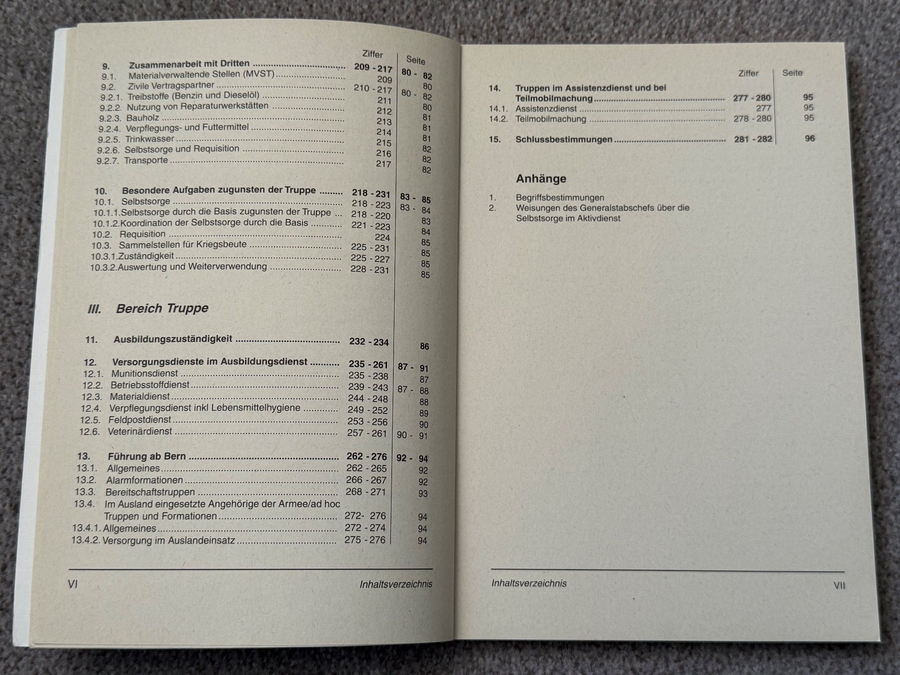 Libri: Reglement VERSORGUNG - Schweizer Armee – Usato da Brütten venduto da Hst1 3