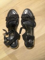 Schwarze Keilsandaletten, Grösse 38, Top Zustand für Sommer!