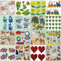 Vintage Sticker 90er Mystery Set 5 verschiedene Motive
