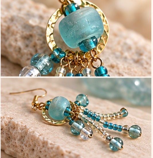 Orecchini pendenti & Orecchini a lobo: Boucles artisanales verre – Nuovo (secondo la descrizione) da St-Saphorin-Morges venduto da chl_s5rr
