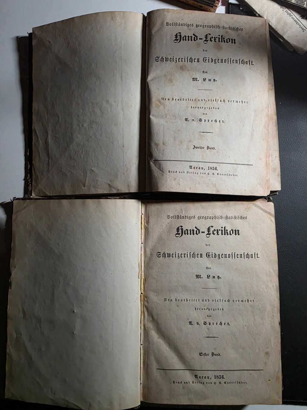 Bücher: Hand Lexikon Schweizerische Eidgenossenschaft 1856 – Gebraucht aus Walterswil BE von Lonitti 1