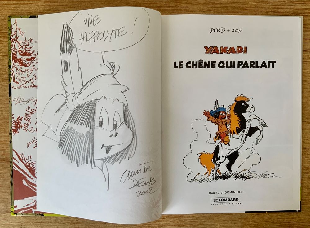 Yakari, dessin original et dédicace de Derib (Gebraucht) in Zürich für ...