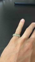 Bague fantaisie avec pierres brillantes taille 18