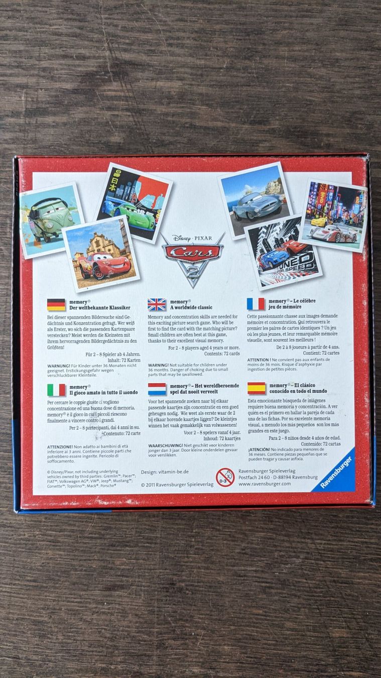 Ravensburger Giochi: Memory Cars – Nuovo (secondo la descrizione) da Sutz venduto da Rawypp 1