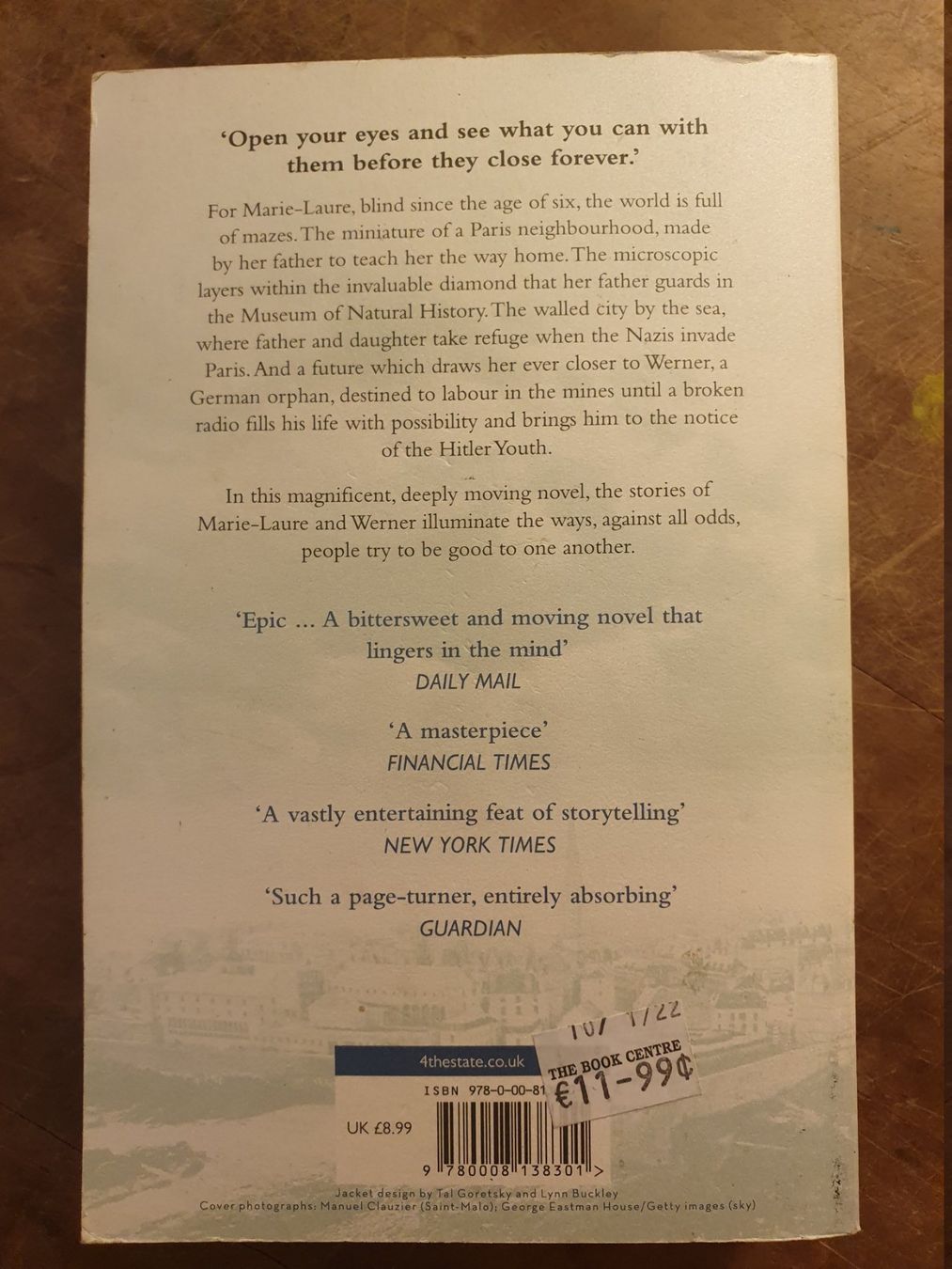 Libri: All The Light We Cannot See - Anthony Doerr – Usato da Zürich venduto da loosebone 9
