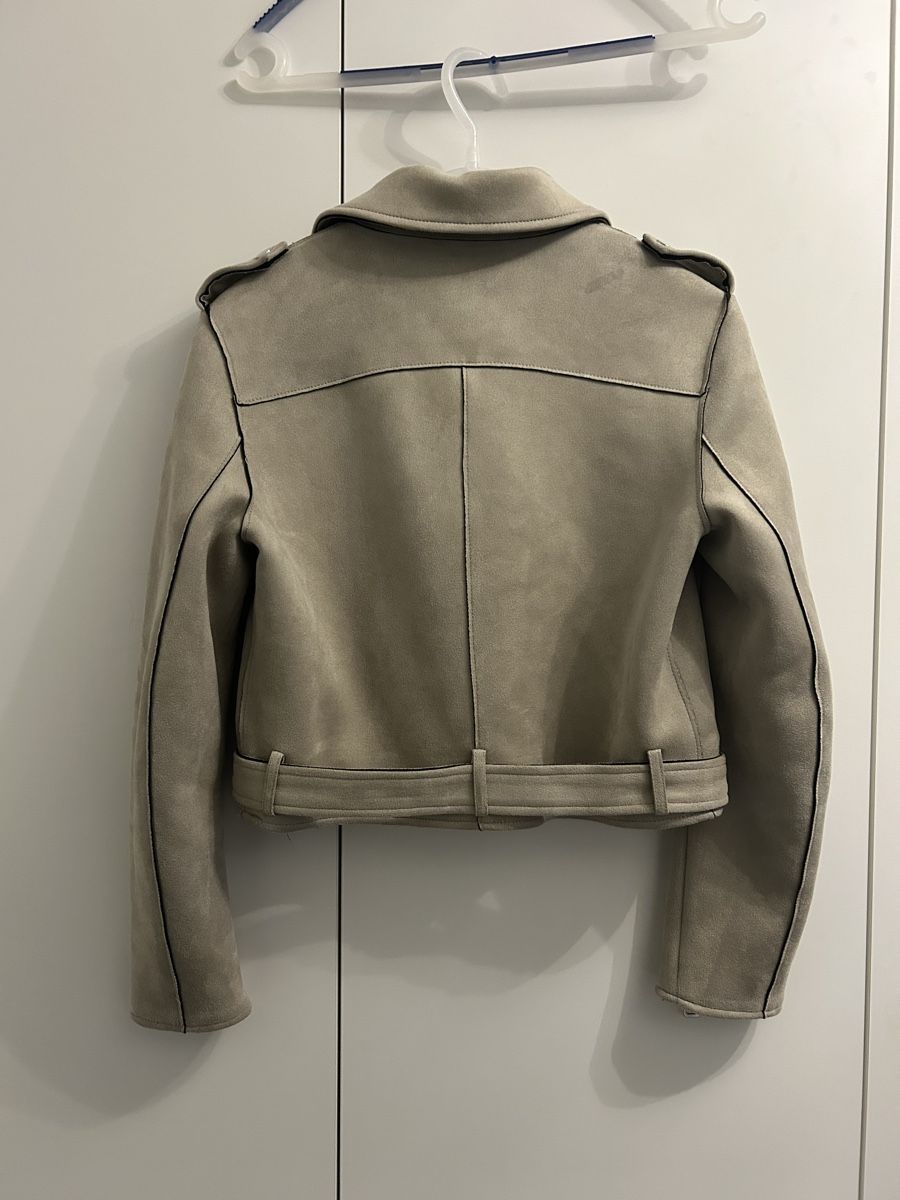 Zara Jacken: Bikerjacke Zara Basic Wildlederoptik beige Grösse M – Gebraucht aus Zürich von LeaMilj 3