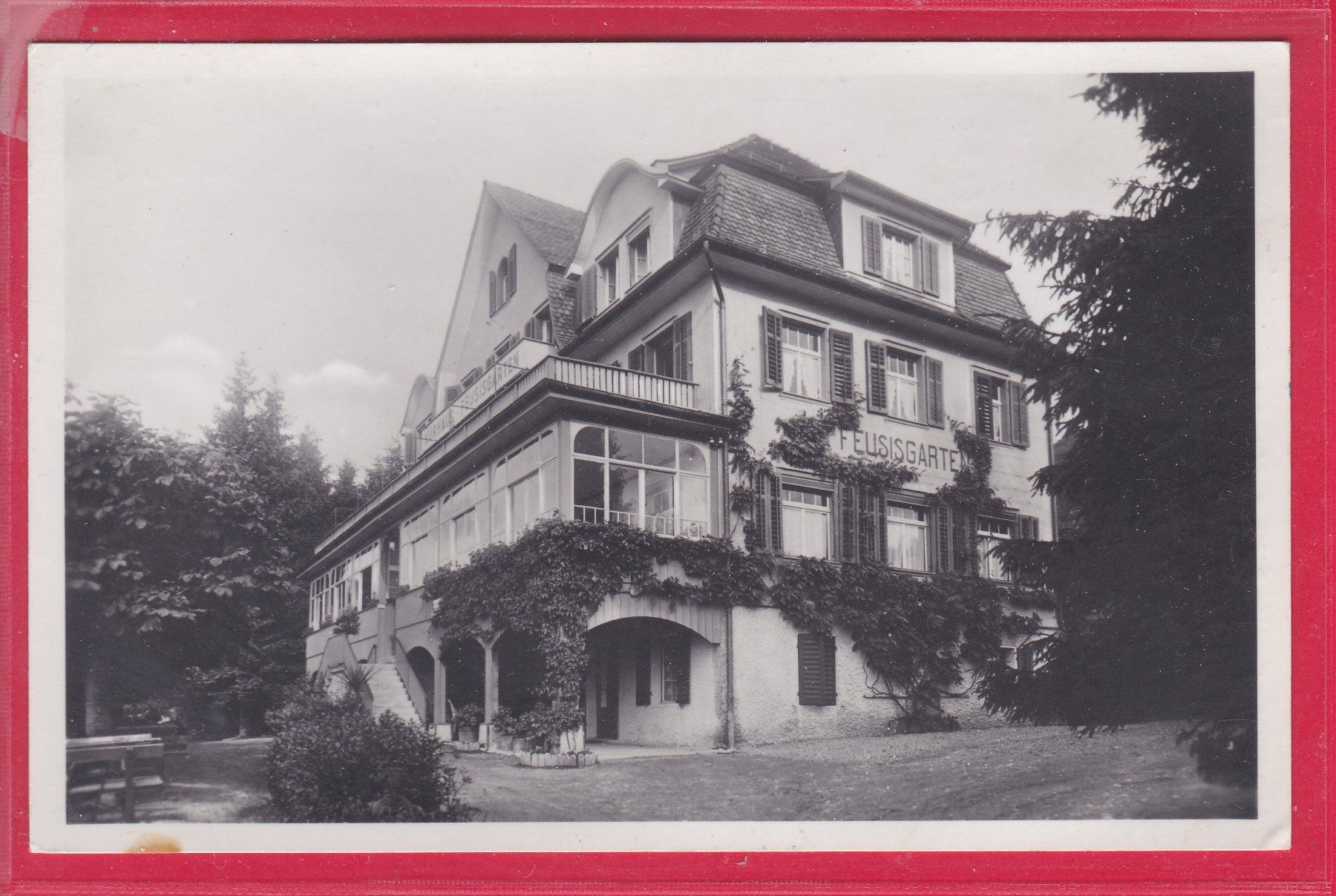 Ansichtskarten: FEUSISBERG, KURHAUS FEUSISGARTEN – Gebraucht aus Oberrieden von Gebirgsstelze