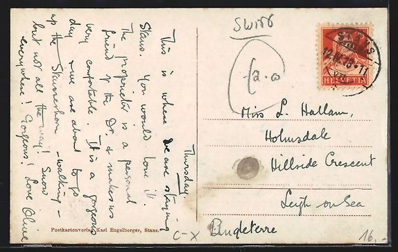 Cartoline postali: Stans, Strassenpartie mit Hotel Restaura – Usato da Berlin venduto da bartko-reher 1