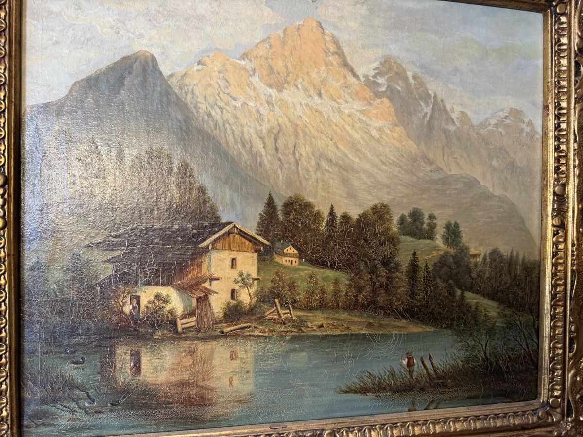 Tableaux: Antikes Gemälde Berg und See – D'occasion à Tübach par Tijera 2