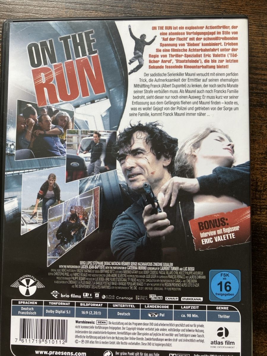 Tutti i DVDs: On the Run DVD – Usato da Glarus venduto da Jhuber78 1