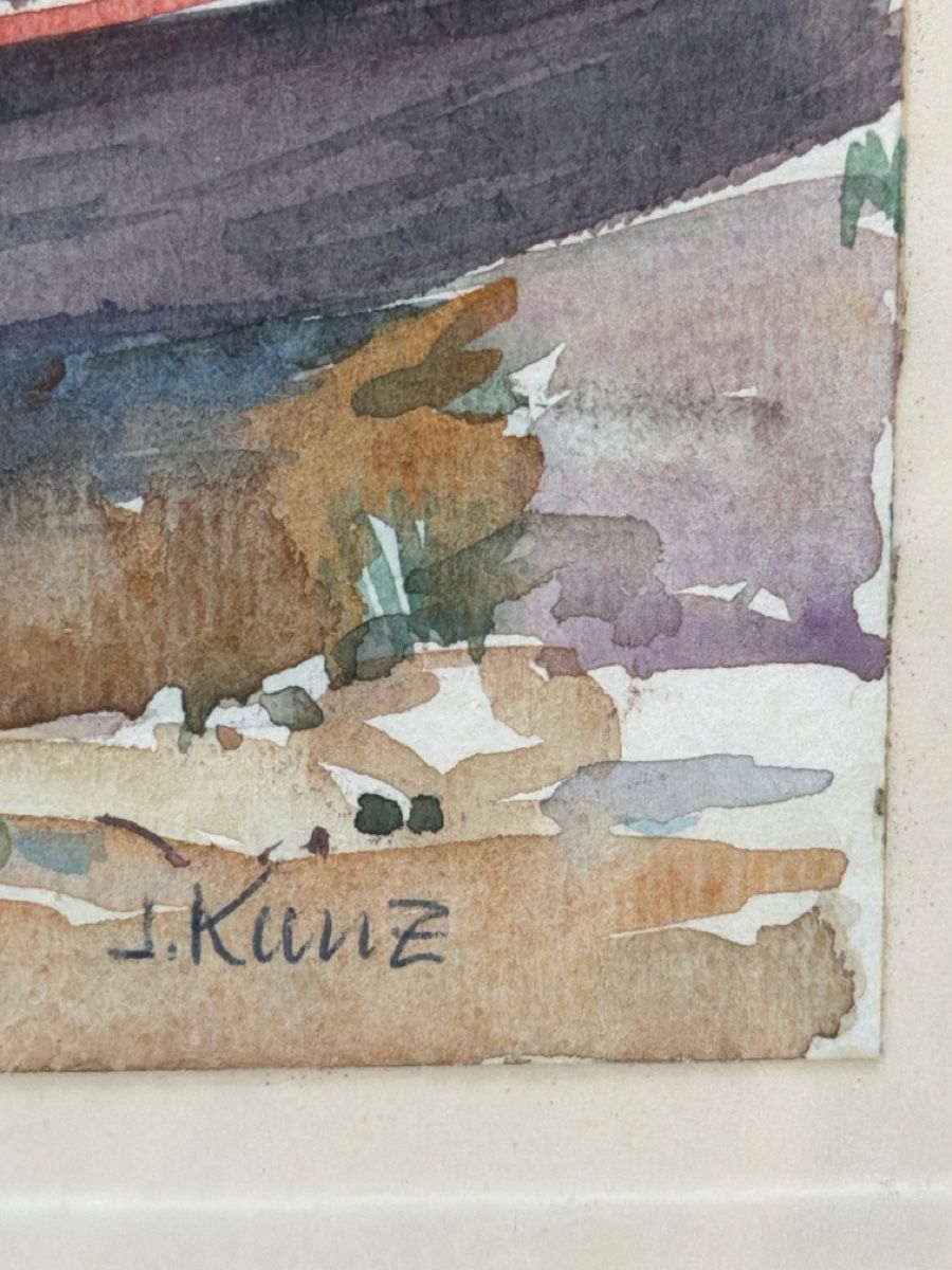 Dipinti: Aquarell am Greifensee, J. Kunz. Gemälde. – Usato da Biberist venduto da Momo33 4