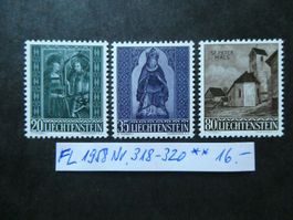FL 1958 Nr. 318-320 postfrisch