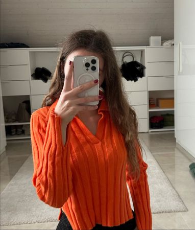 Shein Strickpullover, Grösse S, Orange, Top Zustand!