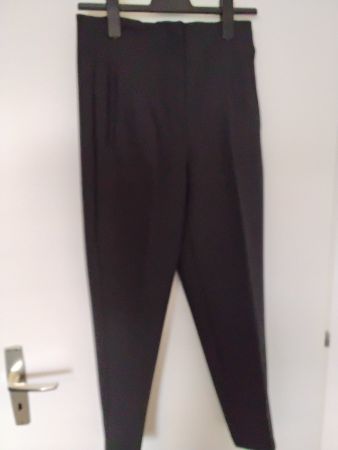 Pantalon noir élégant taille haute Zara M