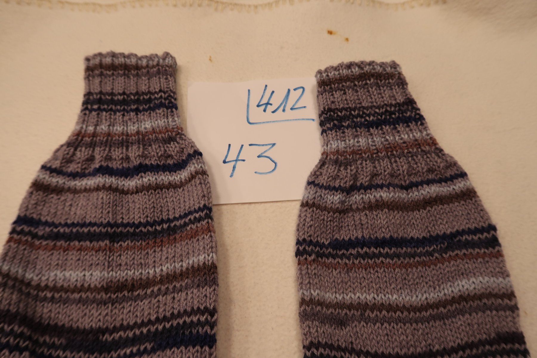 Calze: Handgestrickte Wollsocken  Gr.43   (412) – Nuovo e nell'imballaggio originale da neuenhof venduto da Caterchen 3