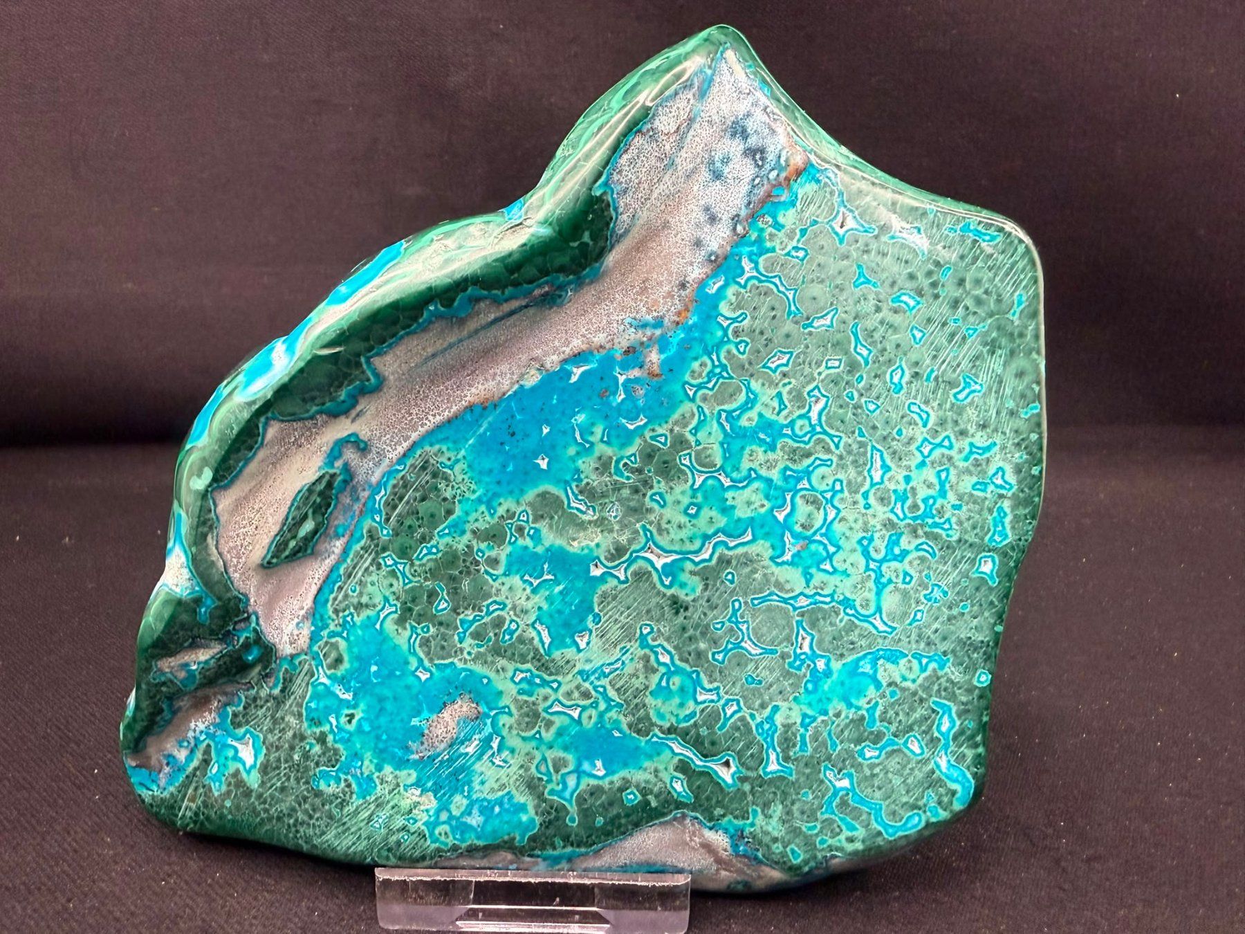 Minéraux & Lithothérapie: Malachit und Chrysocolla poliert – D'occasion à Schinznach Bad par Demerald 9