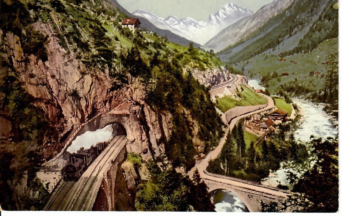 Cartoline postali: Gotthardbahn bei Wassen – Usato da Hochdorf venduto da Ziegel-16