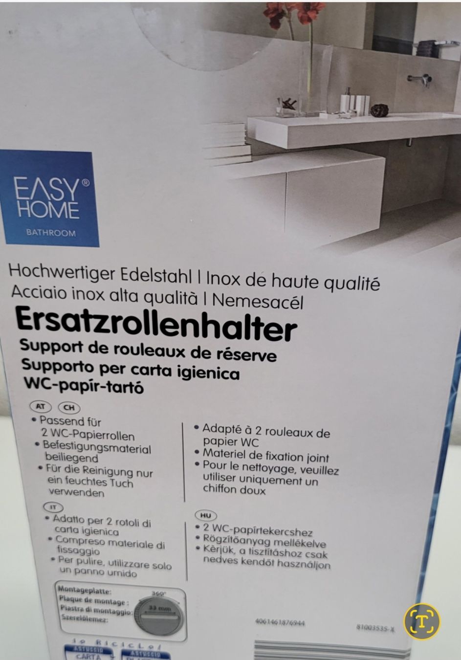 Altro in Decorazioni & Accessori: Supporto per carta igienica – Nuovo e nell'imballaggio originale da Giubiasco venduto da fas_b82x 2