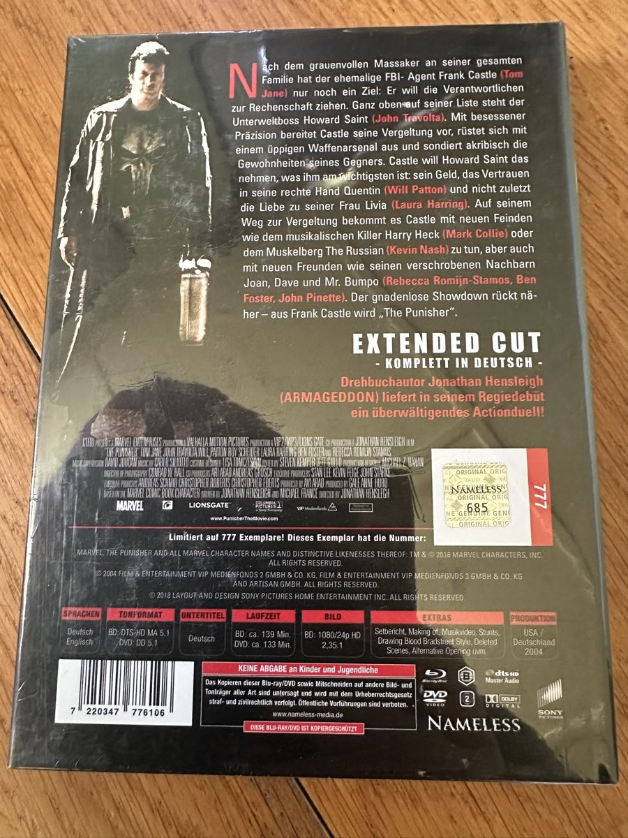Tutti i DVDs: The Punisher mediabook, Nameless Extended Cut – Nuovo e nell'imballaggio originale da Benken ZH venduto da Audi-erich 1