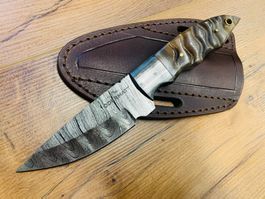 Damast Messer feststehend HANDMADE 21cm ODERMATT No. 21 NEU