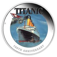RMS Titanic 2012_1 Oz Silber «PP / coloriert» & Box & Coa