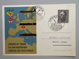 1950 Tag der Breifmarken Karte mit J133
