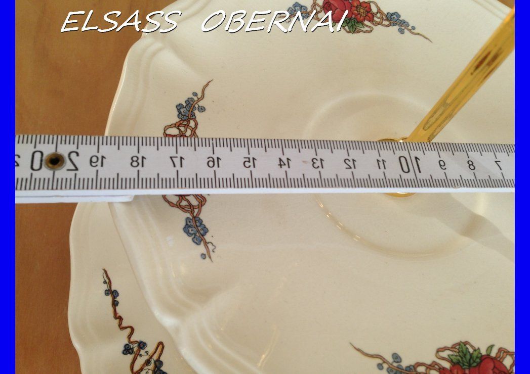 Piatti: Grosse Etagere mit Obernai Elsass Gedeck – Usato da Subingen venduto da ArtBead 8