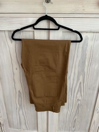 Hose mit weitem Bein Baumwolle 38, massimo dutti, ocker