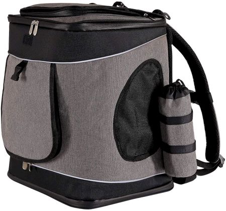 Haustierrucksack faltbare grau/schwarz