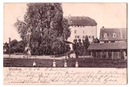 Relief-AK Wetzikon, Blick zum Schloss