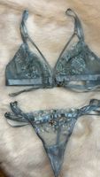 Blue Floral Dessous Set