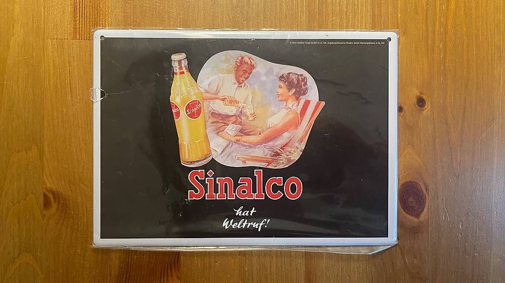 Sinalco Insegne: Orginal Vintage Sinalco Aschenbecher mit Werbeschild – Nuovo (secondo la descrizione) da Gümligen venduto da VIN-TAGE-ZONE 1
