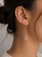 925 Sterling Silber rosévergoldet Ohrringe Hexagon Zirkonia 