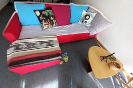 Red sofa / Sofa bed in good condition