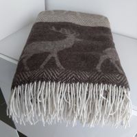 Wohn-/Kuscheldecke, 175 x 145cm, 80% Merinowolle - NEU