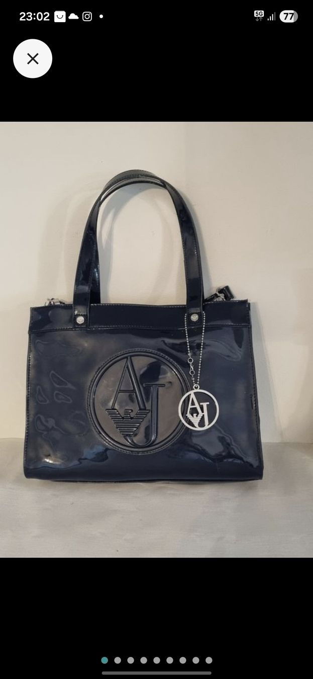 Armani Borse da donna: Armani  Tasche Handtasche dunkelblau – Usato da Münchenbuchsee venduto da Cori1968 1