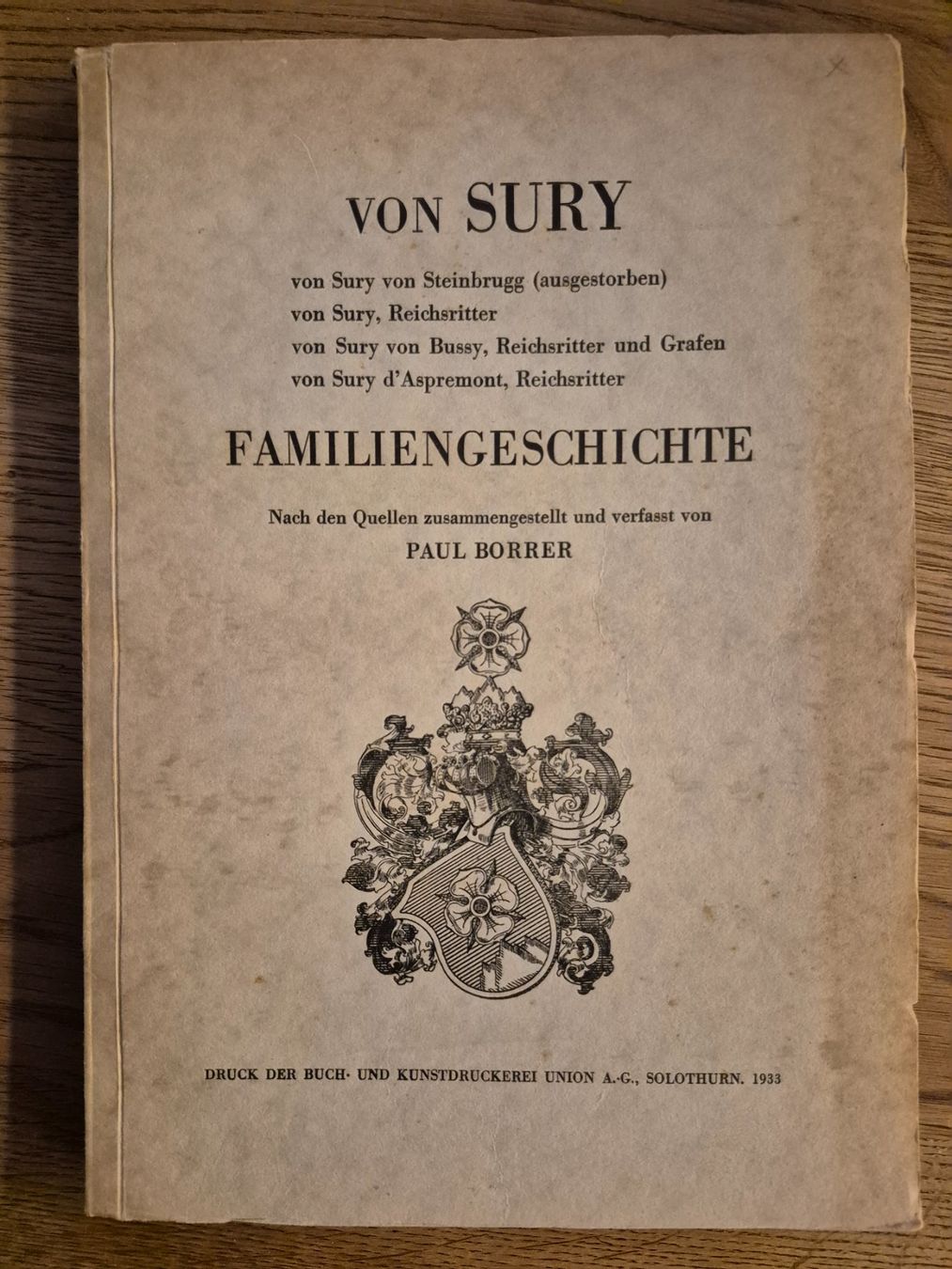 Libri: von Sury - Familiengeschichte – Usato da Balsthal venduto da Jamamoegg