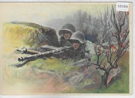L.M.G. in Stellung - J.E. Hugentobler