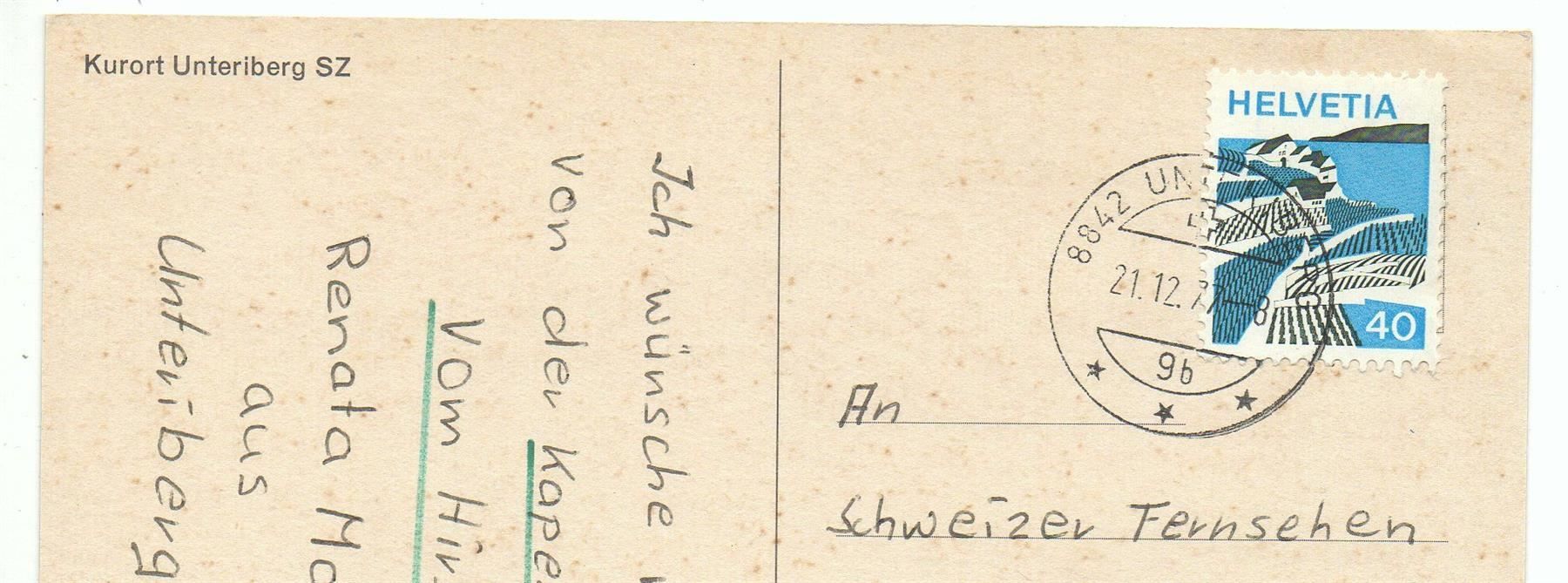 Cartoline postali: UNTERIBERG – Usato da Jona venduto da philajona 1