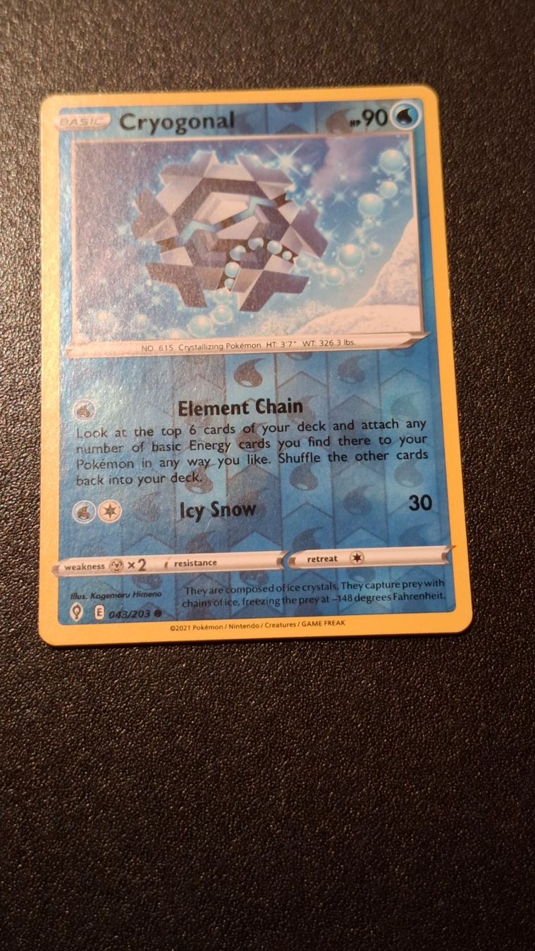 Pokémon Sammelbilder & Trading cards: *Pokémon Cryogonal 043/203* Reverse Holo – Neu (gemäss Beschreibung) aus Brütten von Sigimi